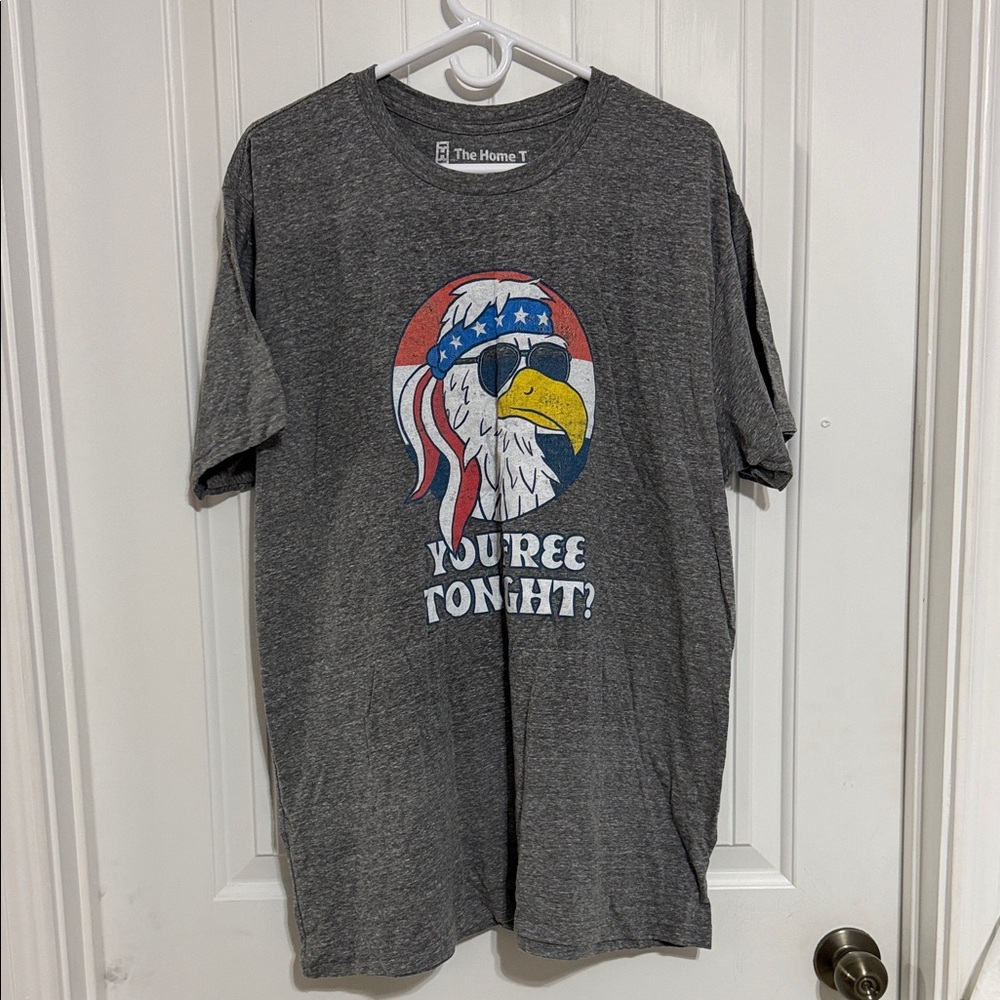 The Home T Men's Charcoal Eagle Graphic Short Sleeve Tee